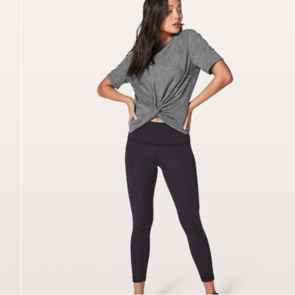 Lululemon Crescent Pima Cotton Twist Front T-shirt Size 6 - Picture 12 of 12